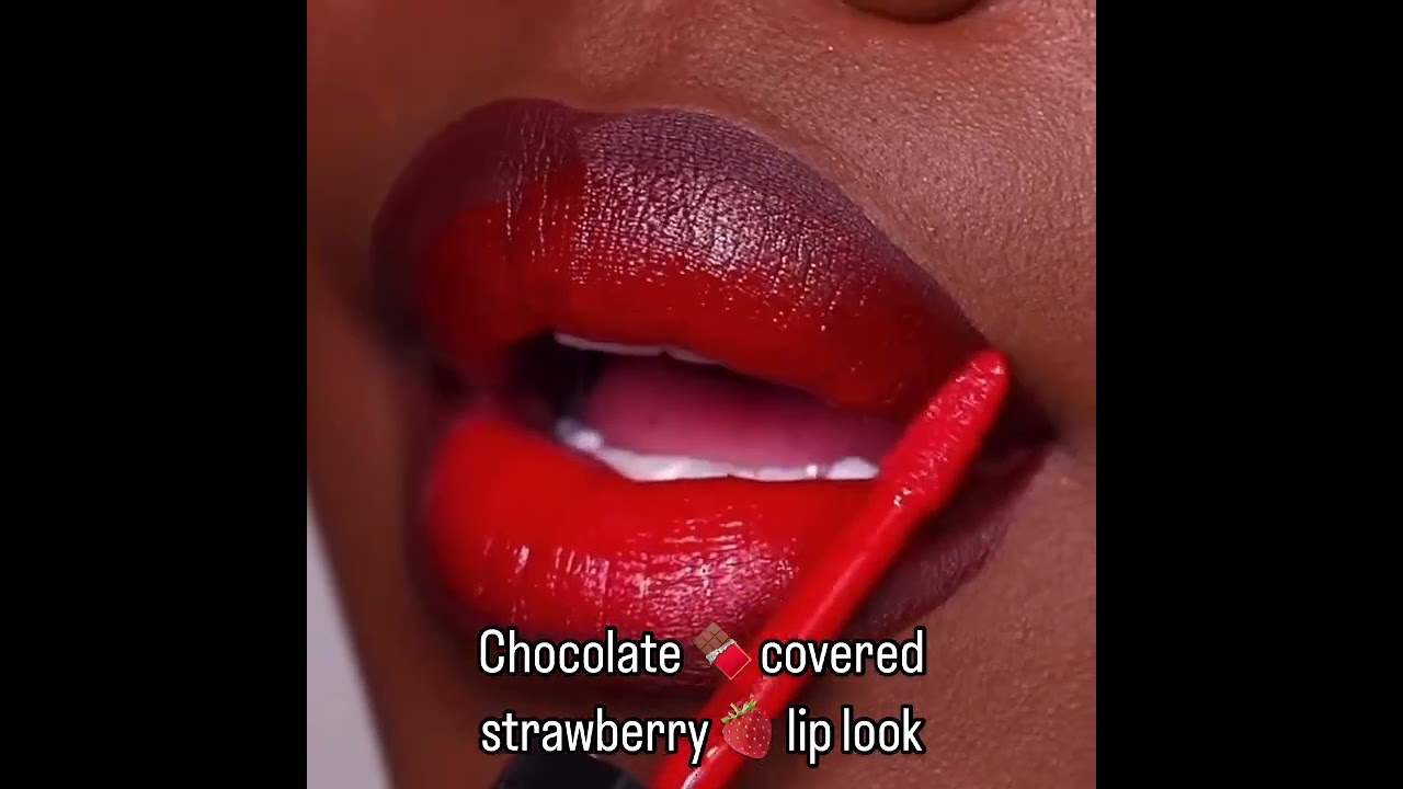 TLB's Viral Chocolate Covered Strawberry Ombr&eacute; Lip Look