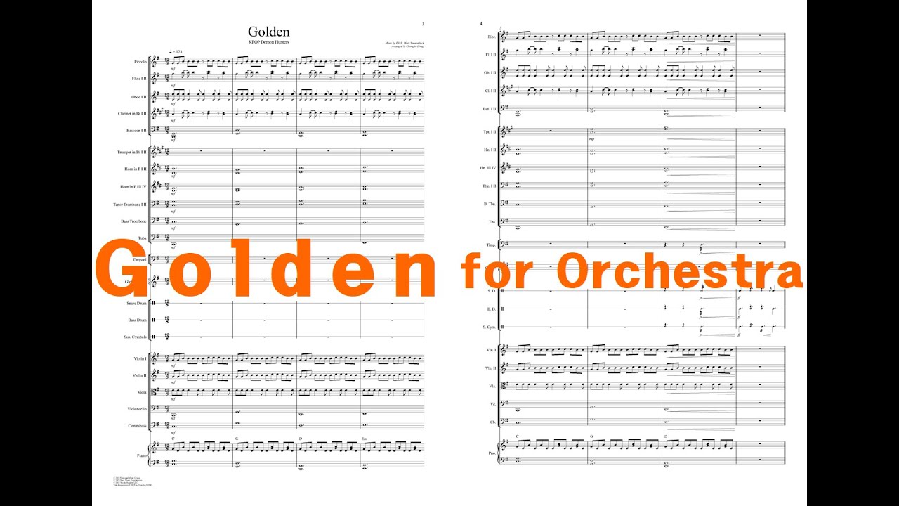 케이팝데몬헌터스 Golden for Orchestra