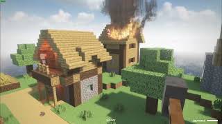 Epic battle in Minecraft: Against Robots! Teardown