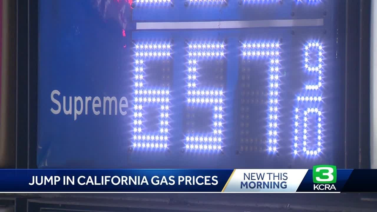 Gas prices rise across California - YouTube