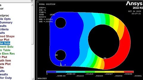 ANSYS APDL || Analysis of a 2D bracket