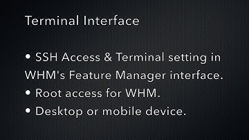 SSH cPanel & WHM via Web Terminal