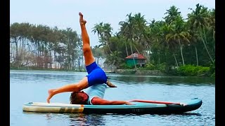 Paddle Yoga Club at Majestic Retreat Varkala , Kerala India ESSR Sports & Wellness Inclusive Breaks