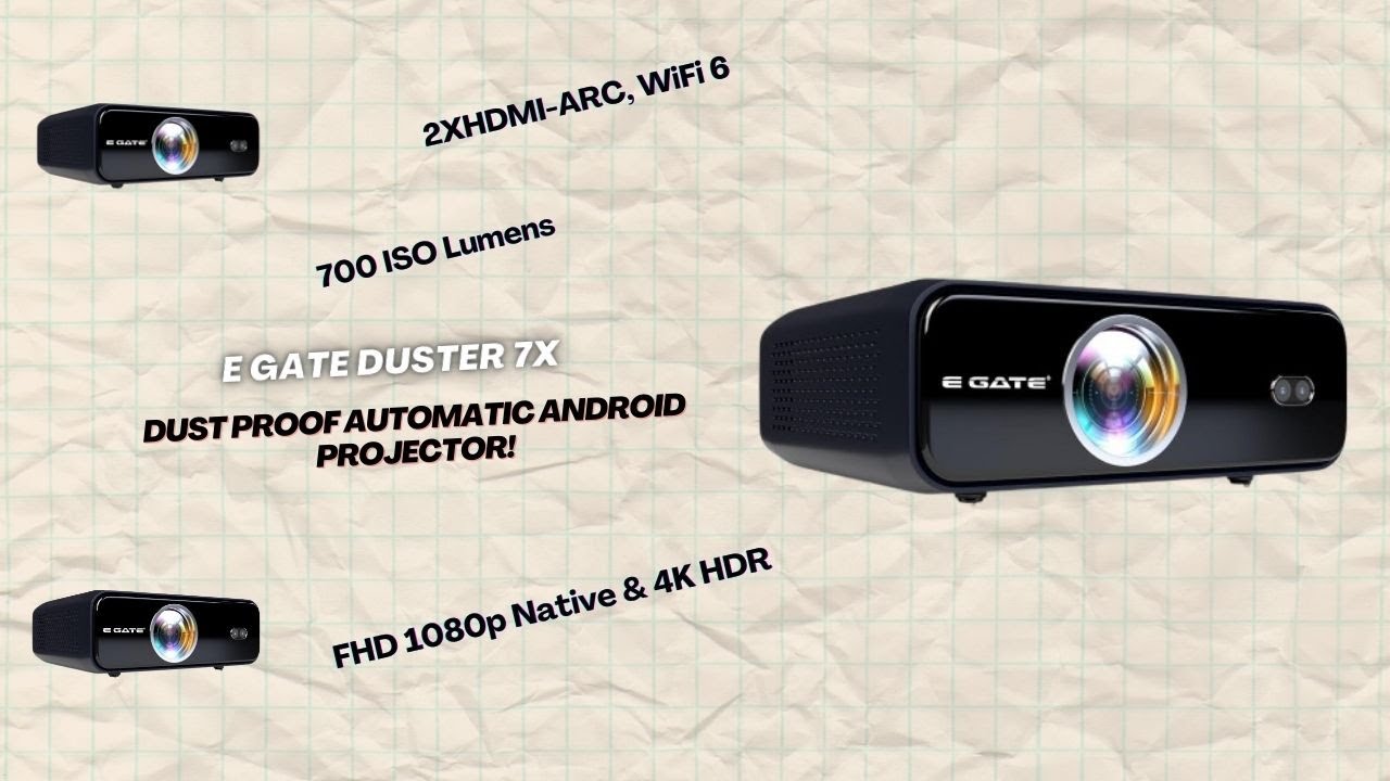 India ka Pehla 100% Dust Proof Automatic Android Projector! | E GATE Duster 7X Review