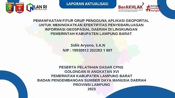 Tutorial Unggah Data Spasial pada Geoportal