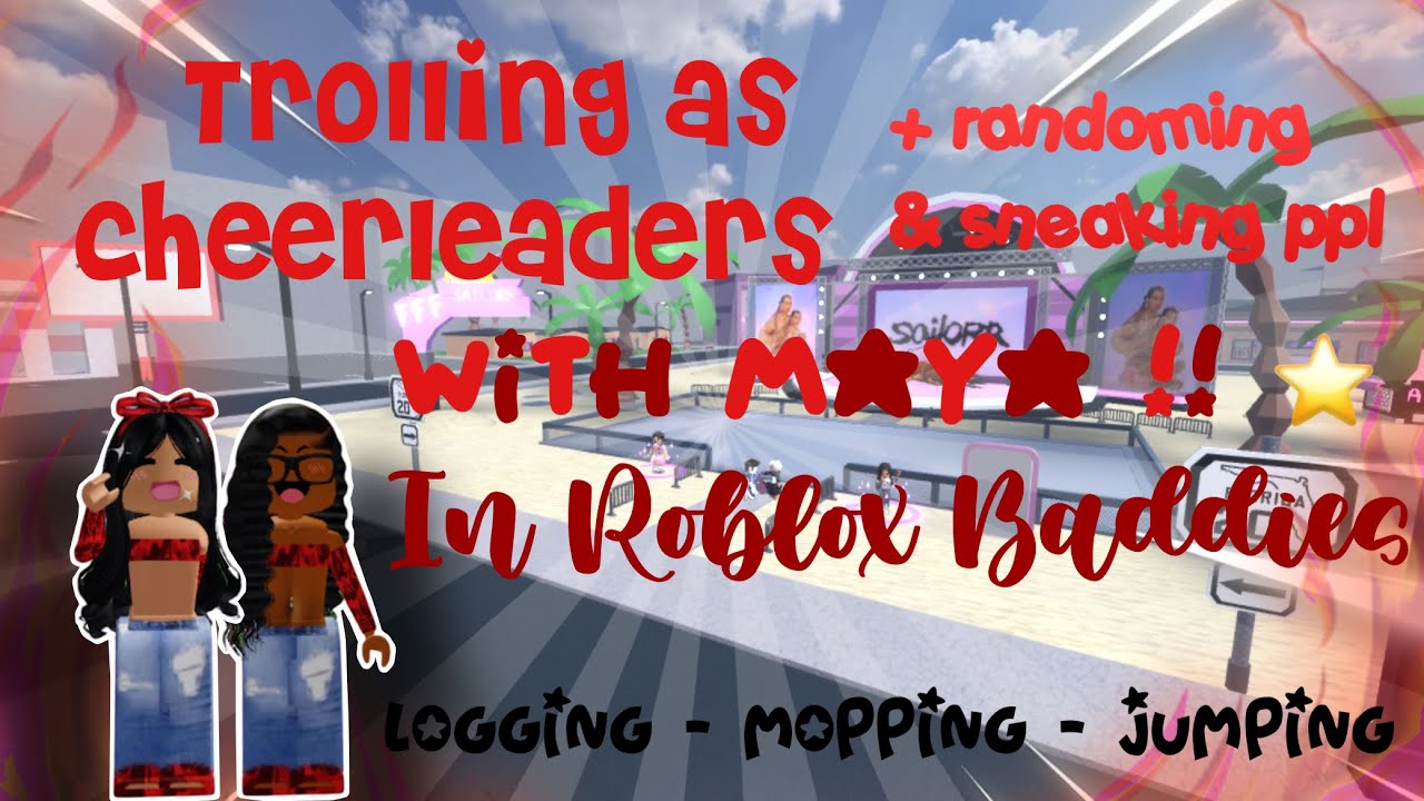 Троллинг и прыжки через людей в роли ЧИРЛИДЕРШЕЙ вместе с @ohmayaz в ROBLOX Baddies!
