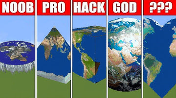 PIXEL ART (NOOB VS PRO VS HACKER VS GOD) Earth in Minecraft