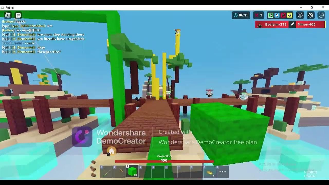 MiniBloxia i completed ur treasure chest only challenge roblox bedwars YouTube