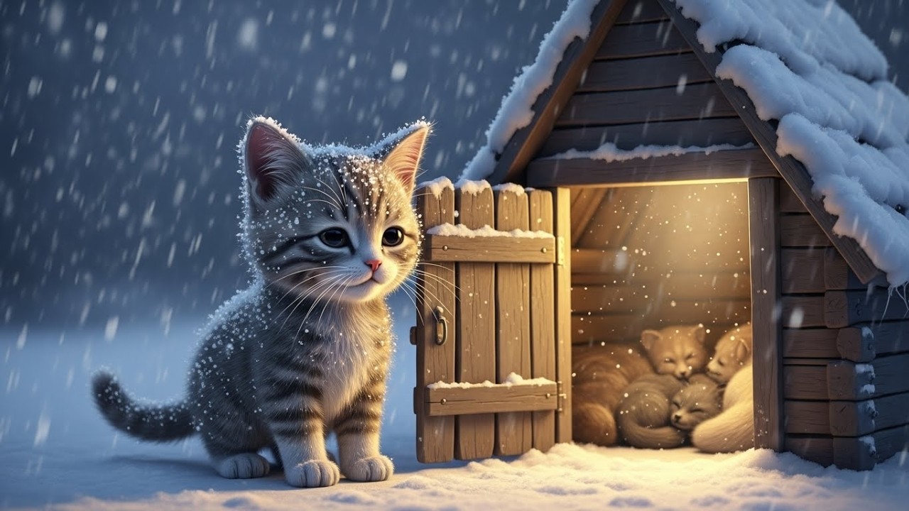 Stray Kitten Builds Amazing Shelter for Homeless Animals in Snowstorm