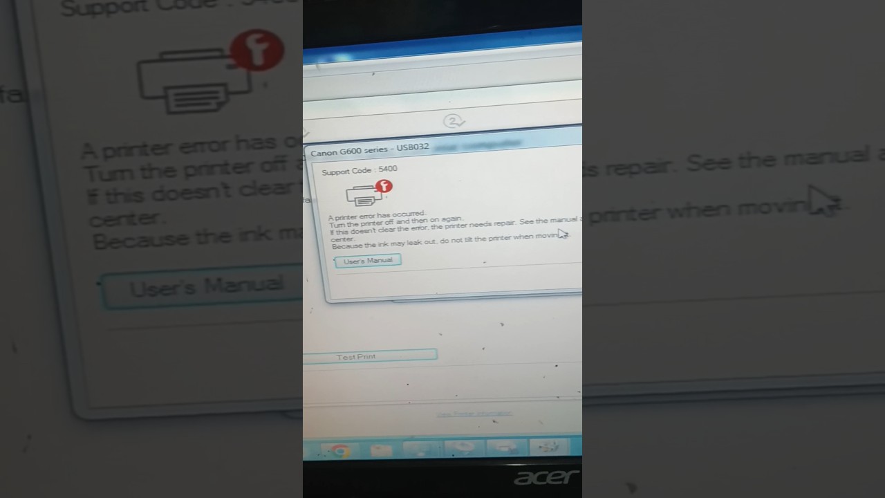 PIXMA G670 Printer support code 5400 Solution #canon #g670