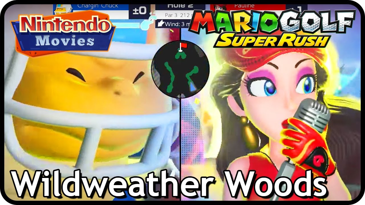 Mario Golf Super Rush - Wildweather Woods (2 Players, 18 Holes)