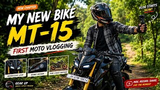 My New MT-15 Bike | First Moto Vlog 🏍️ #amitdivyavlog #motovlog #SanjayDutt #mt15 #MP15bike #vlog