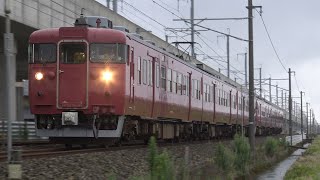 【4K】JR北陸本線　普通列車413系電車　ｻﾜB05編成+ｻﾜB09編成