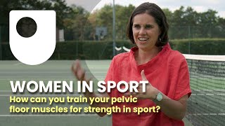 How can you train your pelvic floor muscles for strength in sport?