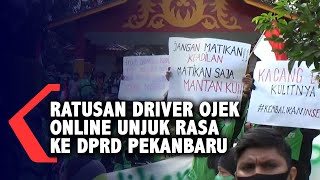 Ratusan Driver Ojek Online Unjuk Rasa Ke DPRD Pekanbaru screenshot 2