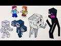 How to draw Minecraft Characters | 4K video