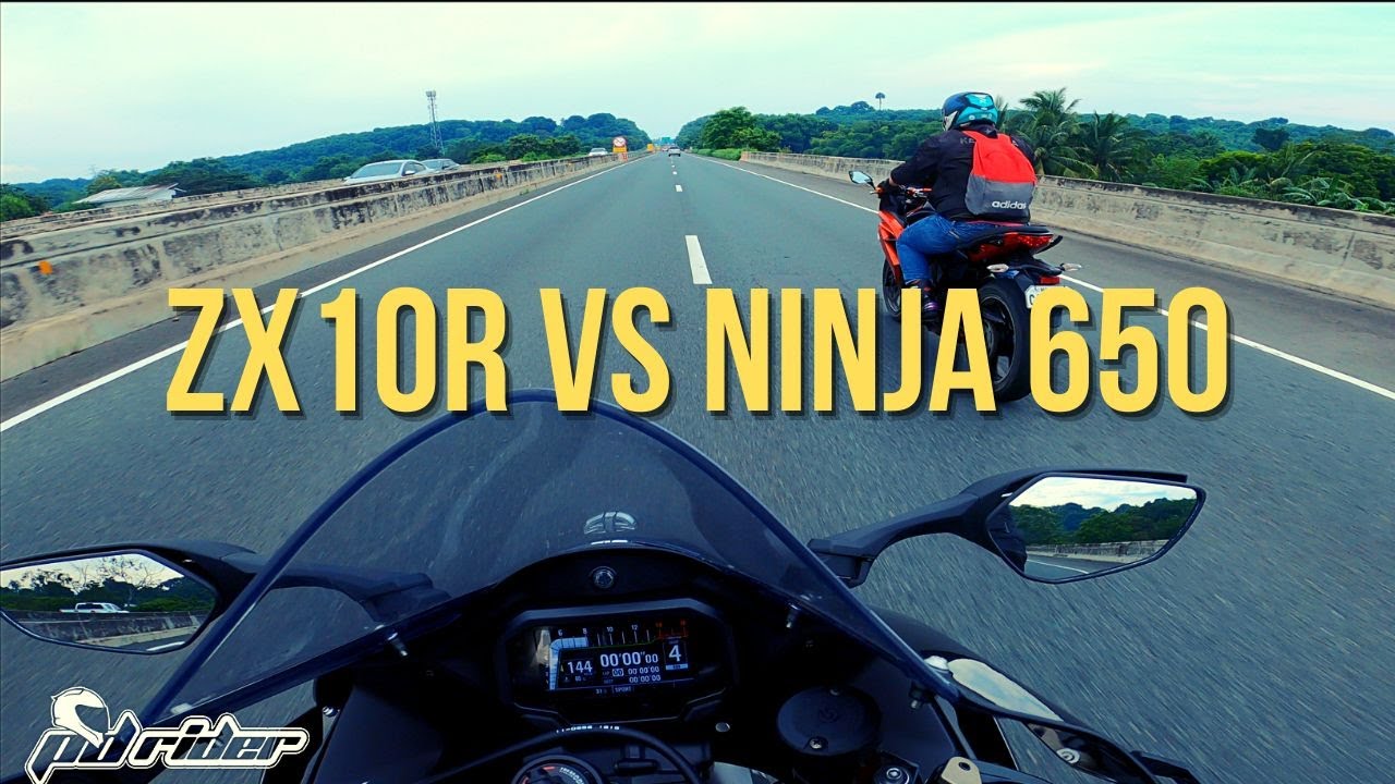 Highway Battle ZX10R vs Ninja 650 pd rider YouTube