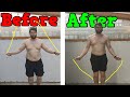 Skipping every day for 30 days weight loss time lapse