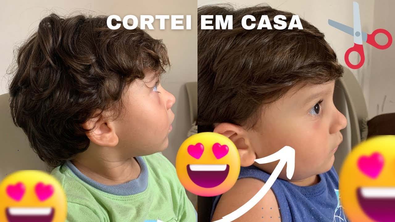 CORTE DE CABELO INFANTIL MASCULINO NA TESOURA ✂️ 