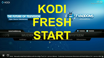KODI - alles verwijderen Nederlands