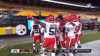 CRAZY First Play In Steelers Vs. Browns Wild Card Game!!!