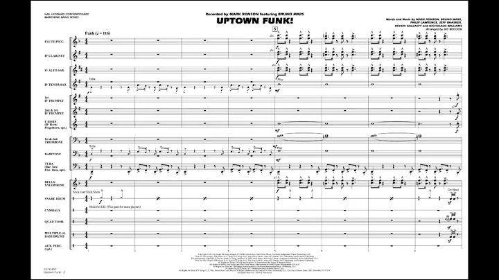 Uptown Funk by Mark Ronson/arr. Jay Bocook