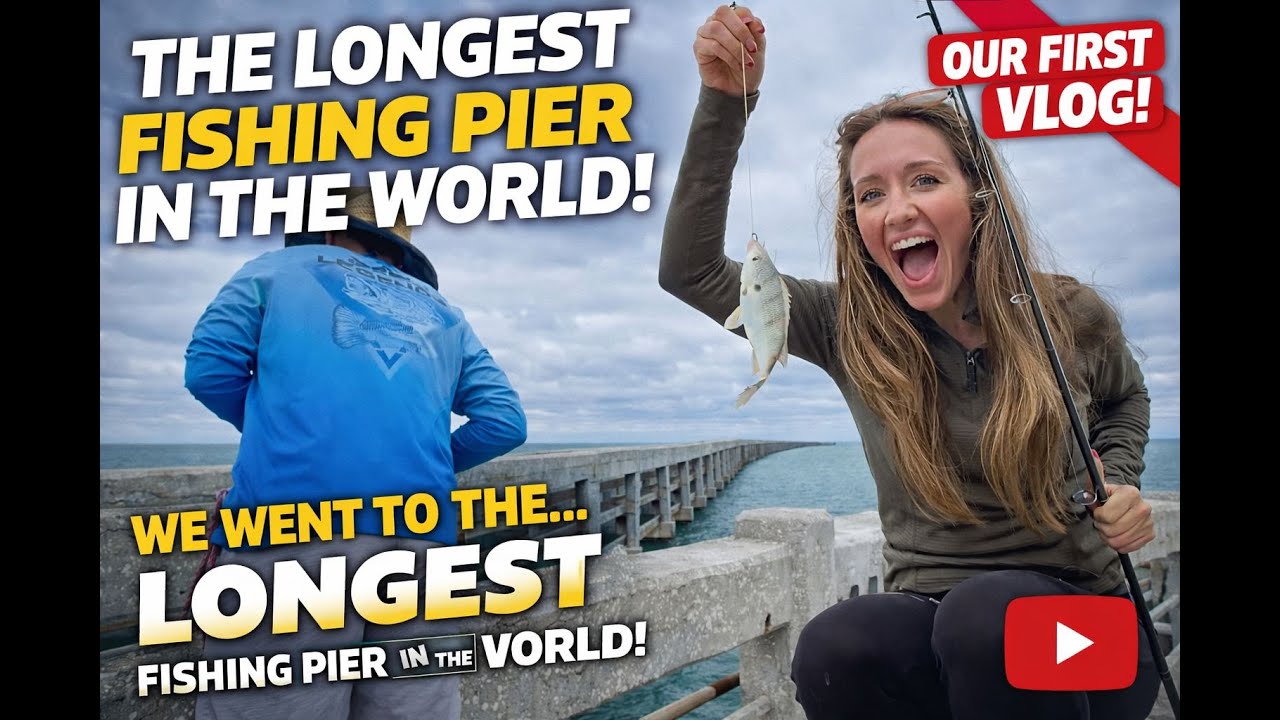 FIRST VLOG - Adventure to the LONGEST fishing pier in the world!
