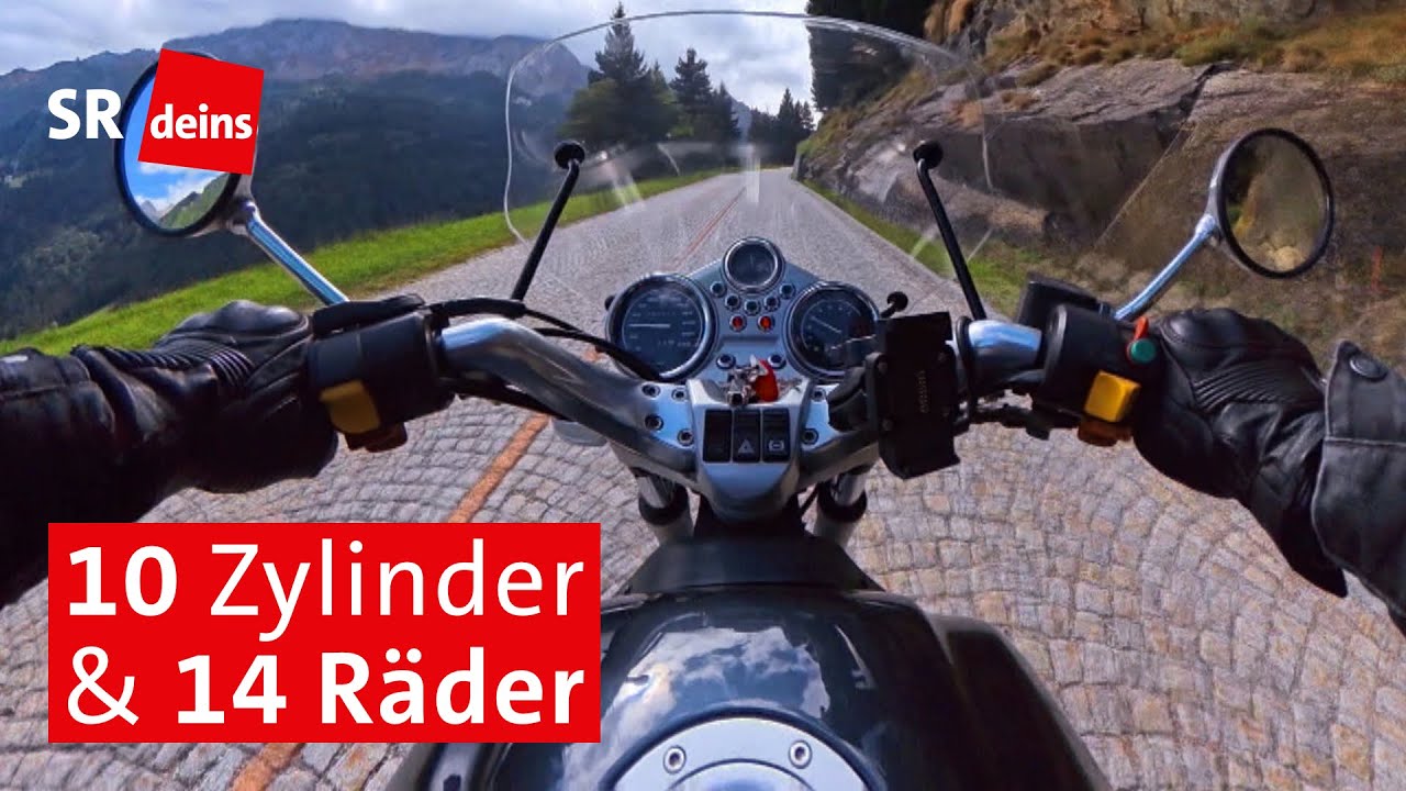 Kult Moto-Guzzi: Fans aus dem Saarland machen Motorrad-Trip über die Alpen zum Comer See