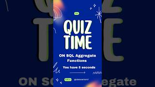 SQL Quiz-28 | SQL for Beginners | Quiz on Aggregate functions