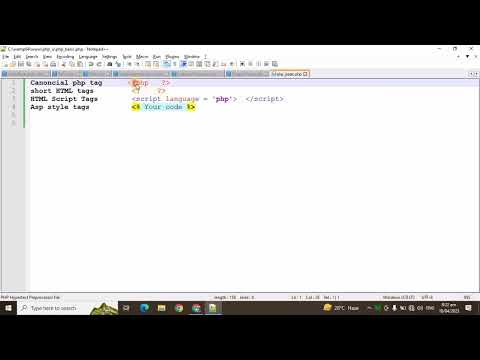 PHP TAGS TYPES
