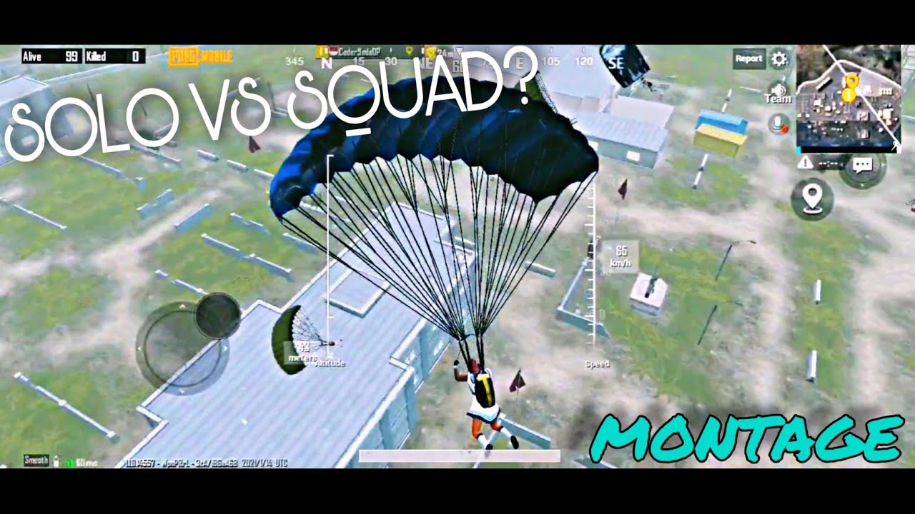 PUBG MOBILE | MONTAGE | Solo vs Squad in Milatary Base? - YouTube