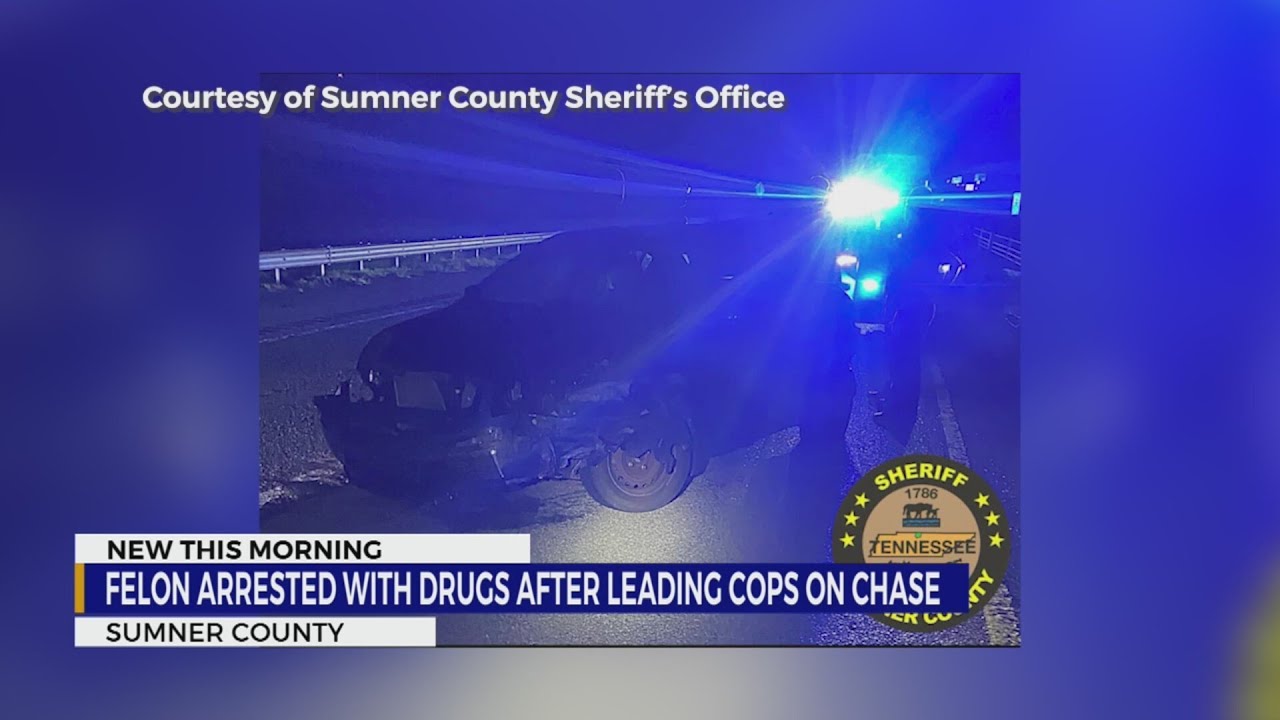 Felon arrested after leading deputies on chase in Sumner County - YouTube