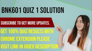#BNK601 #Quiz 1 #Solution and #Discussion
