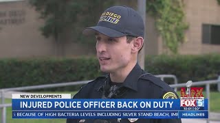 'Grateful to get a second chance to do it again' : San Diego police officer returns to duty after su