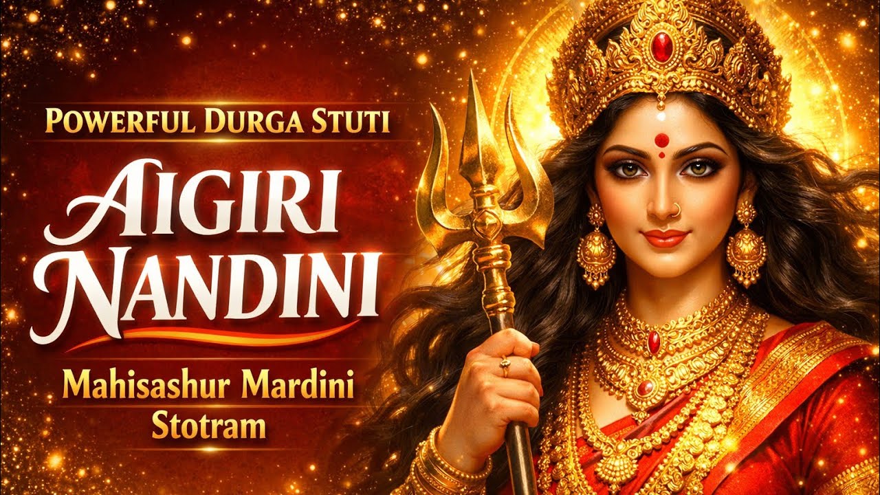 Aigiri Nandini with Lyrics | Mahishasura Mardini Stotram | महिषासुर मर्दिनी स्तोत्र