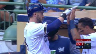 STL@MIL: Braun hits an RBI groundout to second