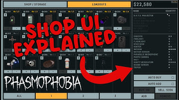 (OUTDATED) How to use the Shop/Loadouts in Phasmo! Phasmophobia UI Explained