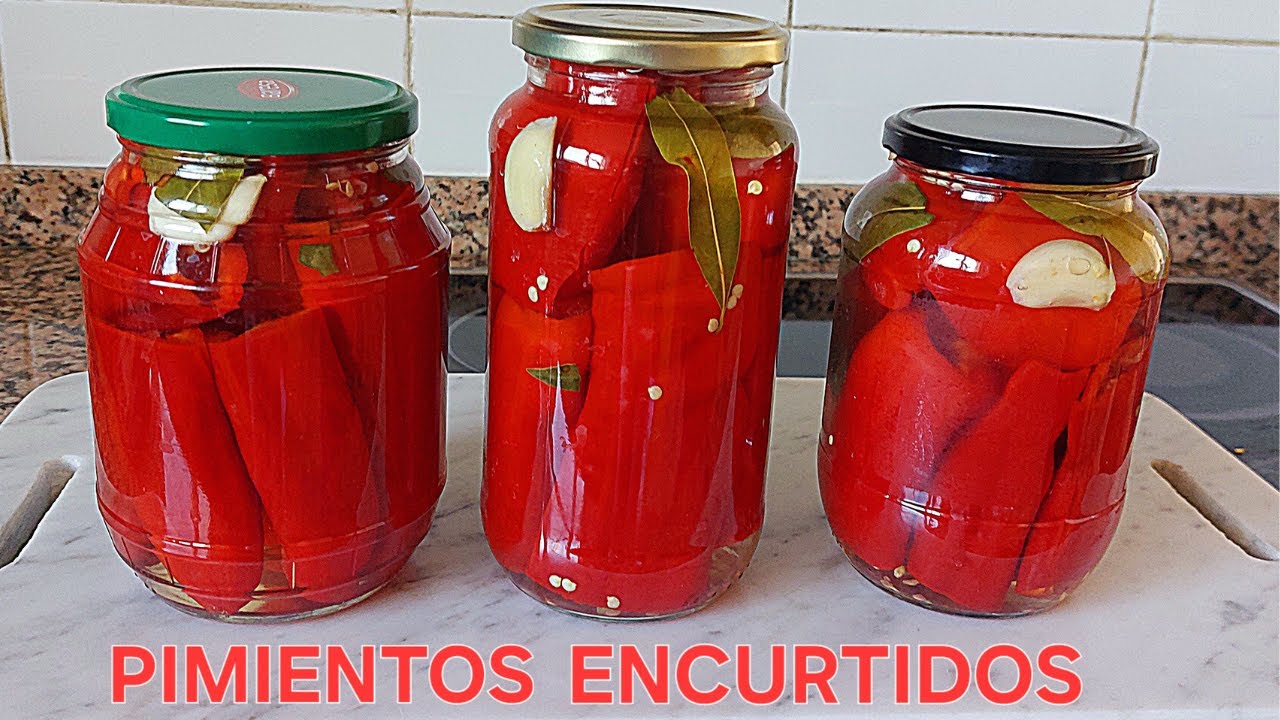 🌶PIMIENTOS ENCURTIDOS EN VINAGRE Receta FÁCIL ✅️ #ajiesenvinagre #encurtidos