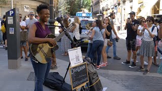 DanDann: "Back To Black" - Busking in Madrid