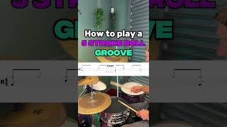 Easy 5 Stroke Roll Groove Drum Lesson