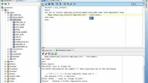 Oracle PLSQL tutorial - loops