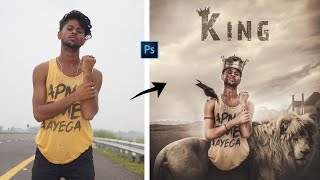 King Crown Photo Editing Lion King Manipution Editing Photoshop  Editing Tutorial Rk Photography screenshot 4