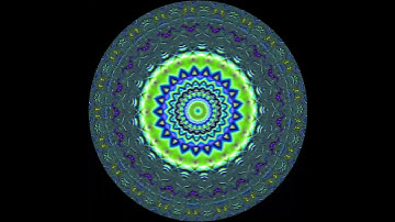 Blue, Violet and Yellow Fractal Kaleido UHD 2 minute animation