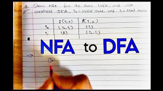 NFA to DFA Conversion Using Transition Table | Step-by-Step with Example(TOC)