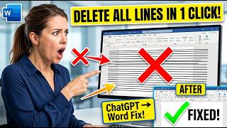 Stop Deleting Word Lines One by One! This Hidden Trick Removes Them All Instantly 🤯 #ChatGPT #word