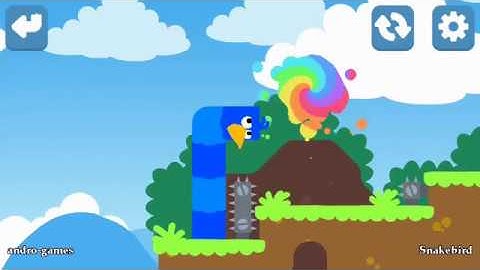 Snakebird (by Noumenon Games) - puzzle game for Android and iOS - gameplay.