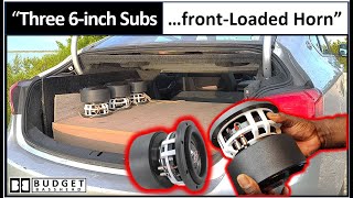Three 6 Inch Subwoofers In A Large Horn Enclosure - B2 Audio Rampage 6 - 3,500 Watt SPL & Music Test