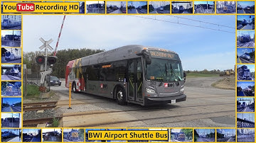 BWI Airport Shuttle Bus - YouTube Recording HD