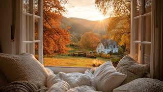 Download Lagu Golden Dawn Through Autumn Windows 🍂 Gentle Birds \u0026 Autumn Ambience, ASRM,.. for Morning Peace MP3
