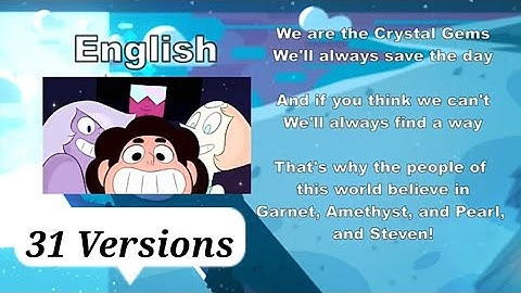 Steven Universe - 2nd Theme Song Multilanguage (31 Languages) | Lyric Video.